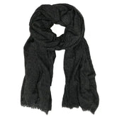 Black Handloom Cashmere Scarf - Femstylo