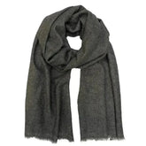 Charcoal Handloom Cashmere Scarf - Femstylo