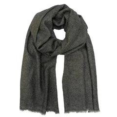 Charcoal Handloom Cashmere Scarf - Femstylo