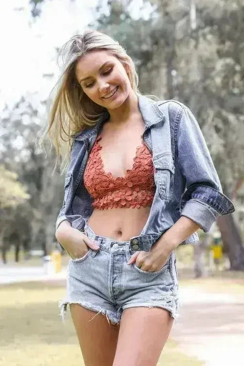 Crochet Daisy Longline Bralette - Femstylo