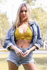 Crochet Daisy Longline Bralette - Femstylo