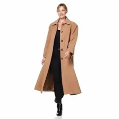 Plus Size Wool Cashmere Coat - Curve Inclusive | Femstylo - Femstylo