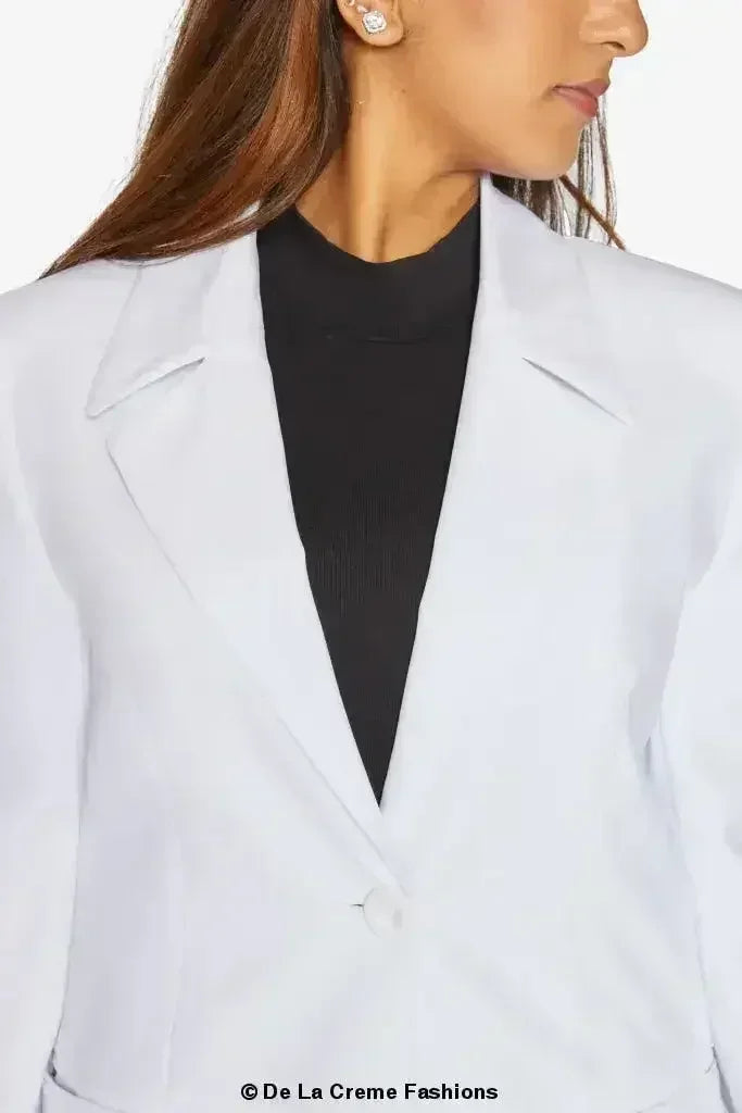 Curved Hem Longline Blazer - Femstylo
