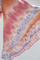 Bell-Sleeve Tie-Dye Crop Top – Flowy Sleeves & Stylish Design - Femstylo