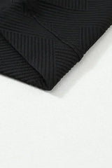 Black Ultra Loose Textured 2pcs Slouchy Outfit - Femstylo