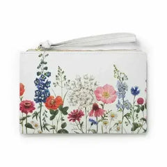 Floral Designed Zipped Clutch Bag - Femstylo