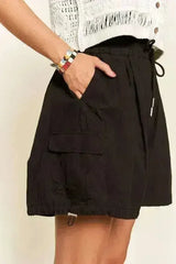 ADORA Drawstring Shorts with Pockets - Femstylo