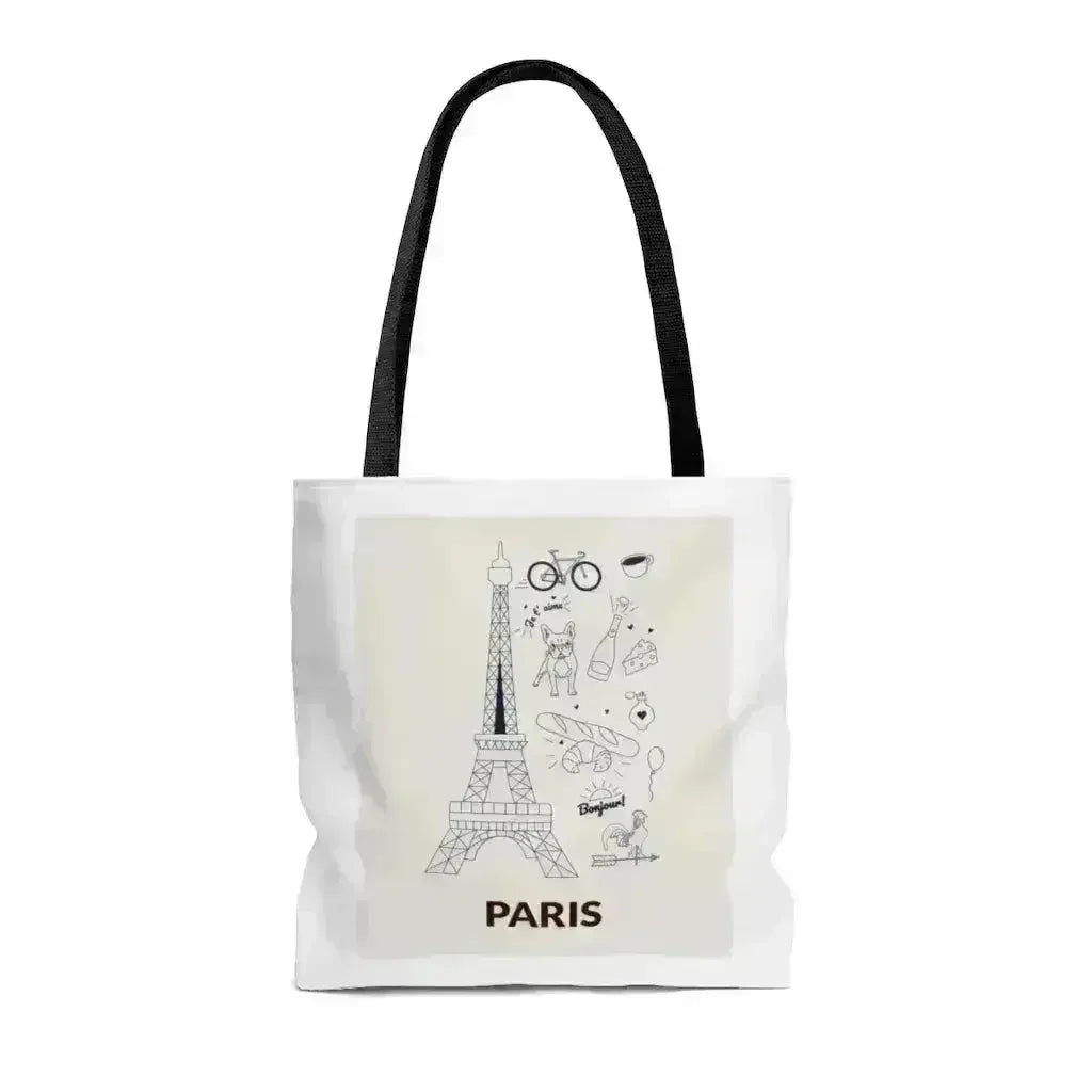 Paris Print Tote Bag - Durable Polyester Beach Bag | Femstylo - Femstylo
