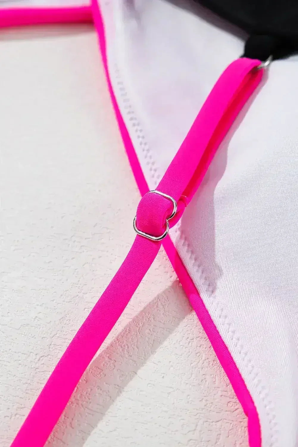 Light Blue Crossover Colorblock Cutout One Piece Swimsuit - Femstylo