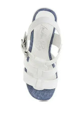 Avalon Chunky Pin Buckle Platform Heels - Femstylo