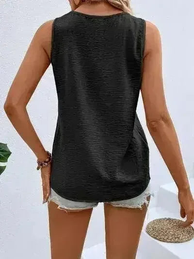 Solid Color V-Neck Tank - Femstylo