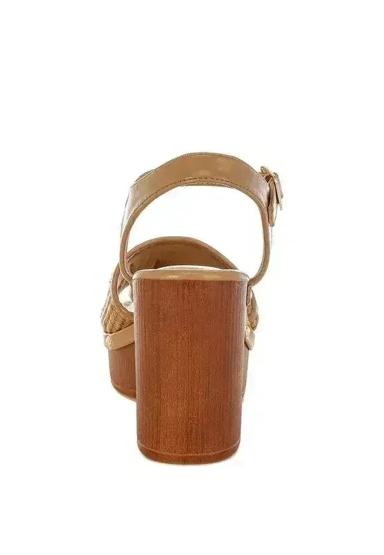 Mazaro Raffia Chunky Sandals - Femstylo