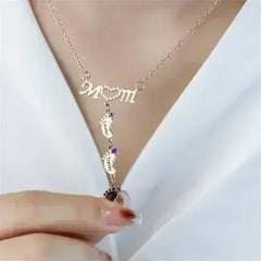 Mother's Day MOM Foot Personalized Necklace - Femstylo