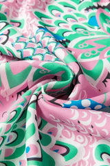 Green Floral V-Neck Blouse – Tied Detail & Loose Fit | Feminine Style - Femstylo