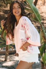 Floral Lace Crochet Blouse - Batwing Sleeves | S-2XL | Femstylo - Femstylo