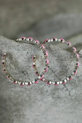 Bonbon Turquoise Big Circle C Shaped Earrings - Femstylo