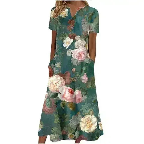 Women’s Summer Midi Dress – Casual, Light & Pocket-Ready - Femstylo