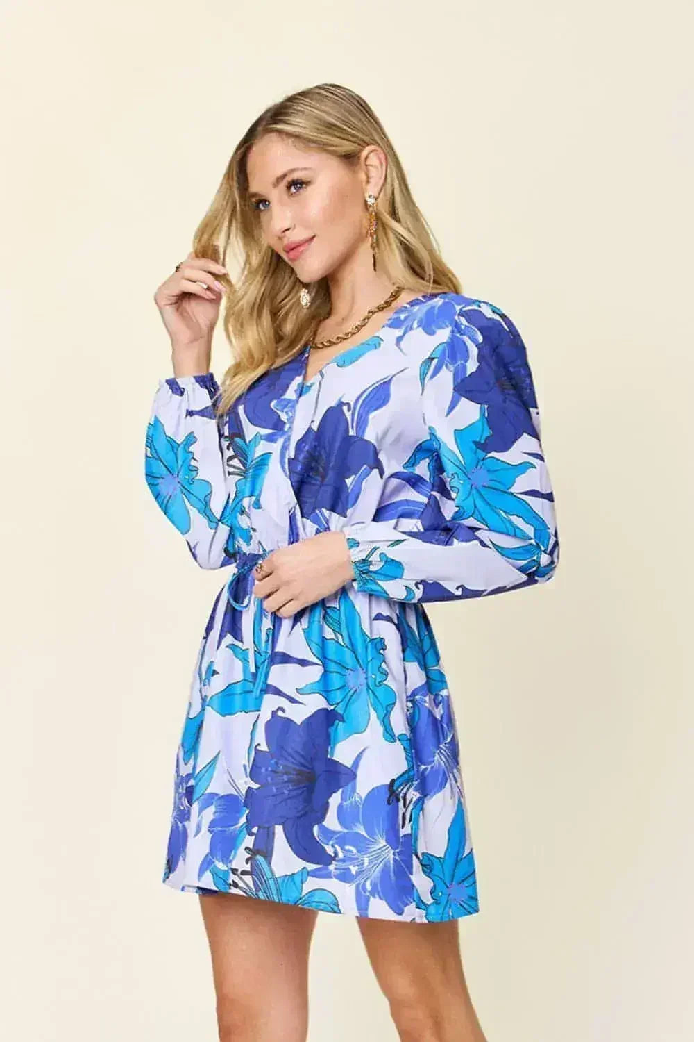 Floral Long Sleeve Romper with Pockets - S-3XL | Femstylo - Femstylo