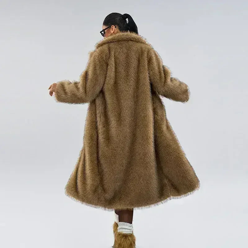Royal Faux Fur Maxi Coat – 25 Edition - Femstylo