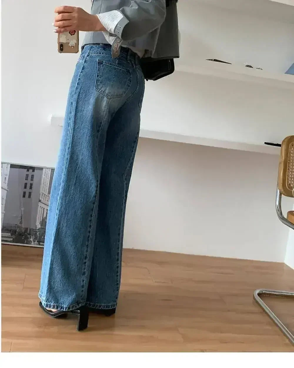 Retro High Waist Slimming Jeans Women - Femstylo