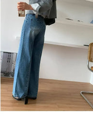 Retro High Waist Slimming Jeans Women - Femstylo