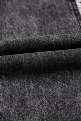 Blue Light Wash Frayed Exposed Seam Wide Leg Denim Overalls - Femstylo