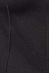 Black Exposed Seam Hoodie - Edgy Long Sleeve Design | Femstylo - Femstylo