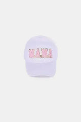 MAMA Chenille Patch Baseball Cap - Washed Cotton City Hat | Femstylo - Femstylo
