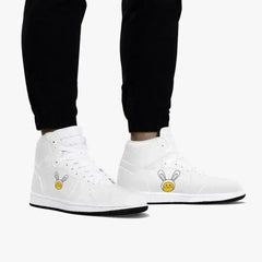 Jacki Easlick Lux Bunny High-Top Leather Sneakers - Femstylo