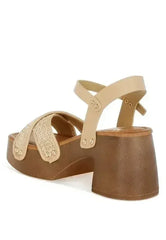 Qasa Studded Raffia Clog Sandals - Femstylo