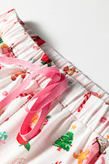 White Christmas Spirits Shirt 2pcs Shorts Pajama Set