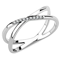 DA158 - High polished (no plating) Stainless Steel Ring with AAA Grade - Femstylo