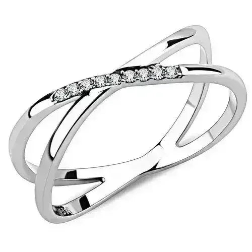 DA158 - High polished (no plating) Stainless Steel Ring with AAA Grade - Femstylo