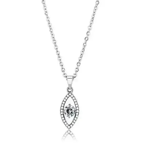 DA228 - High polished (no plating) Stainless Steel Chain Pendant with - Femstylo