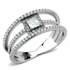 DA257 - High polished (no plating) Stainless Steel Ring with AAA Grade - Femstylo