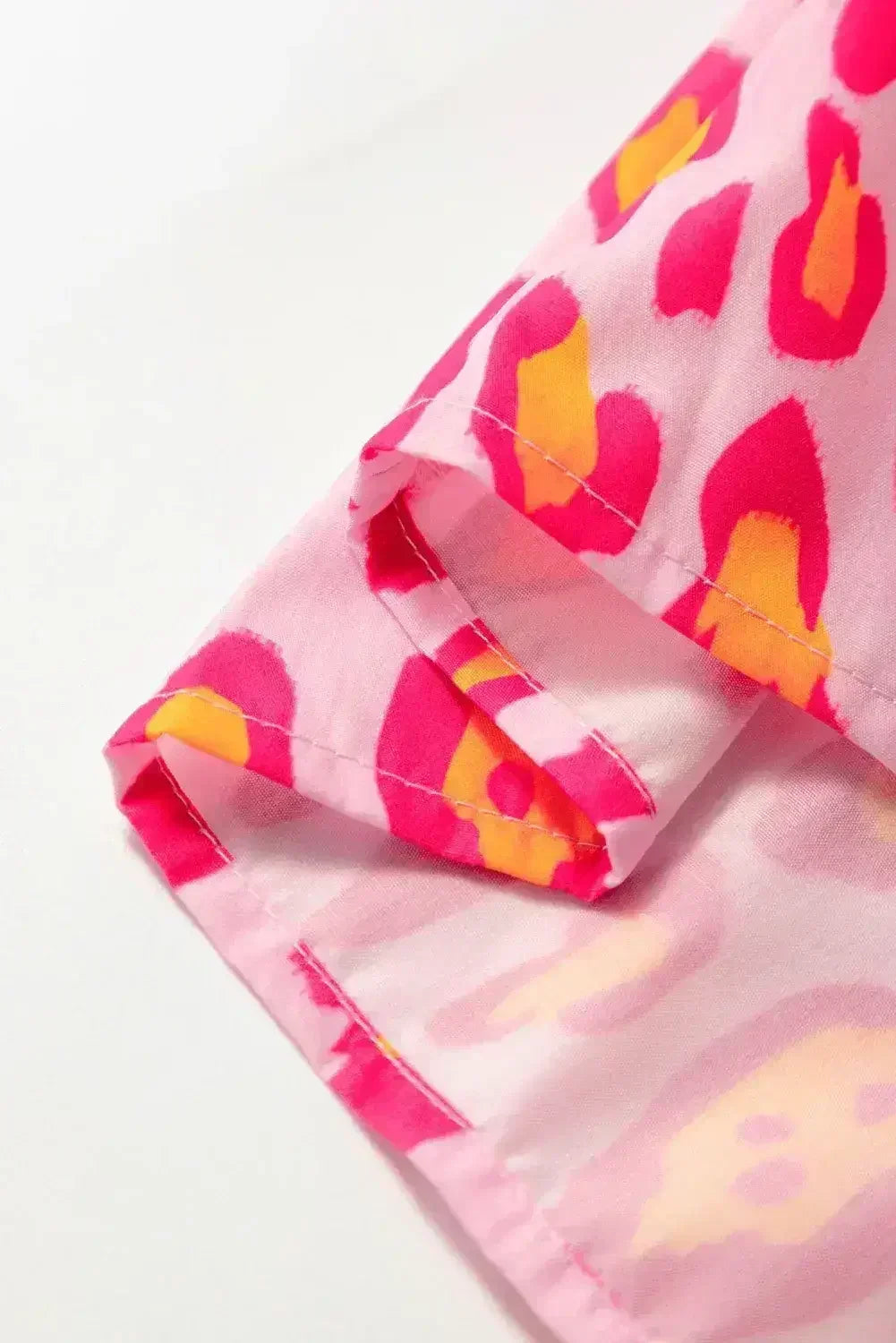 Light Leopard Print Balloon Sleeve Loose Blouse | Femstylo - Femstylo