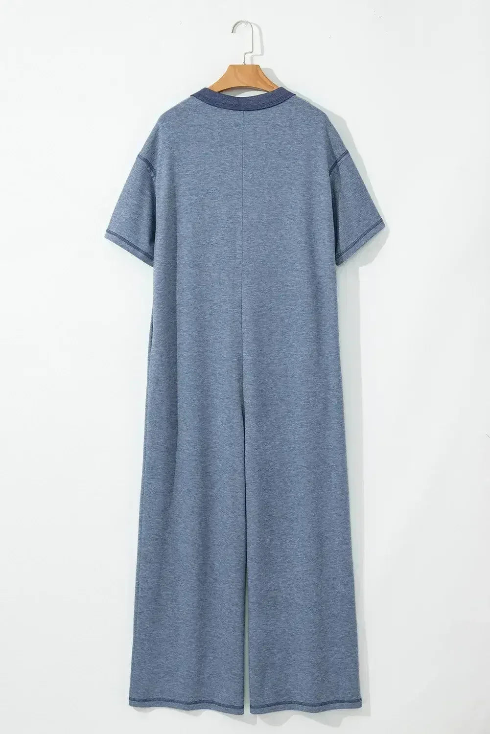 Jet Stream Patchwork Pocket Short Sleeve Jumpsuit - Femstylo