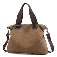 Casual Canvas Large Shoulder Bag For Young Women - Femstylo