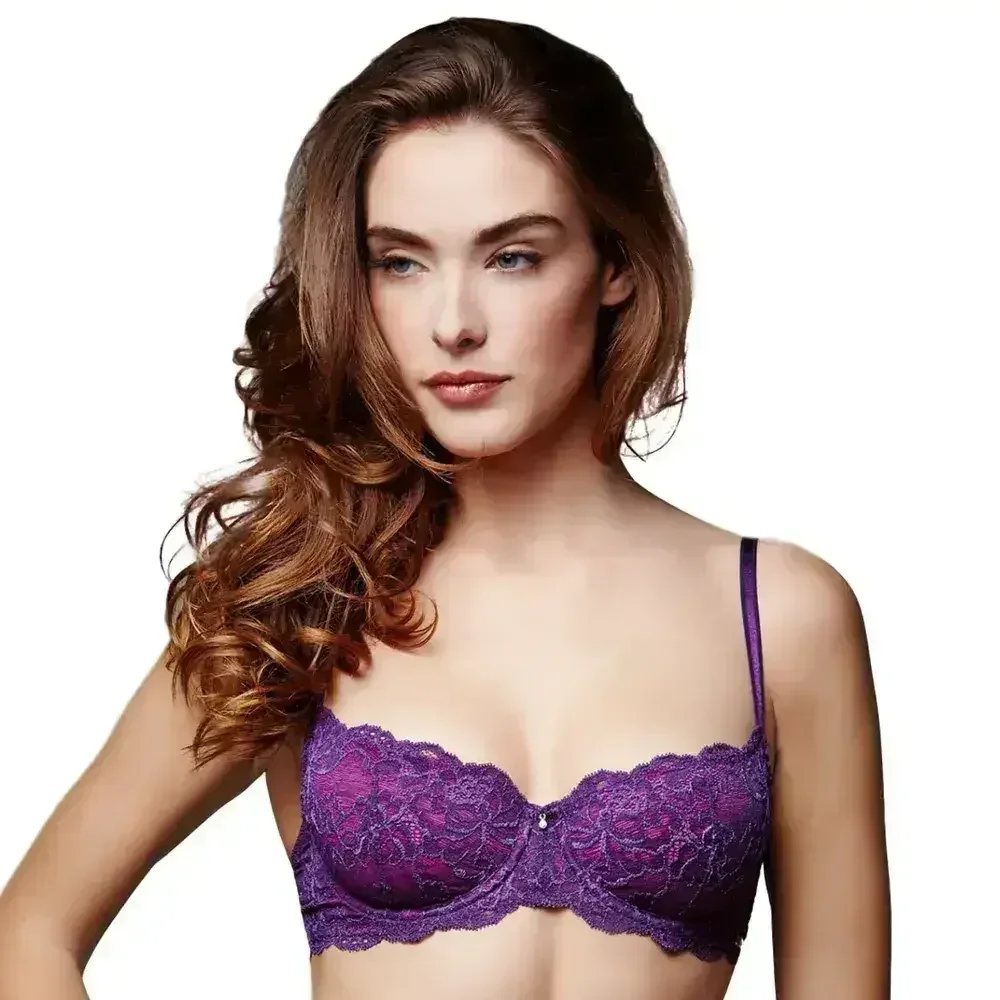 Lace Demi Cup Bra Montelle Intimates Flirt - Femstylo