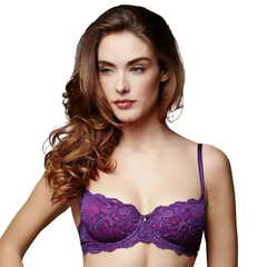 Lace Demi Cup Bra Montelle Intimates Flirt - Femstylo