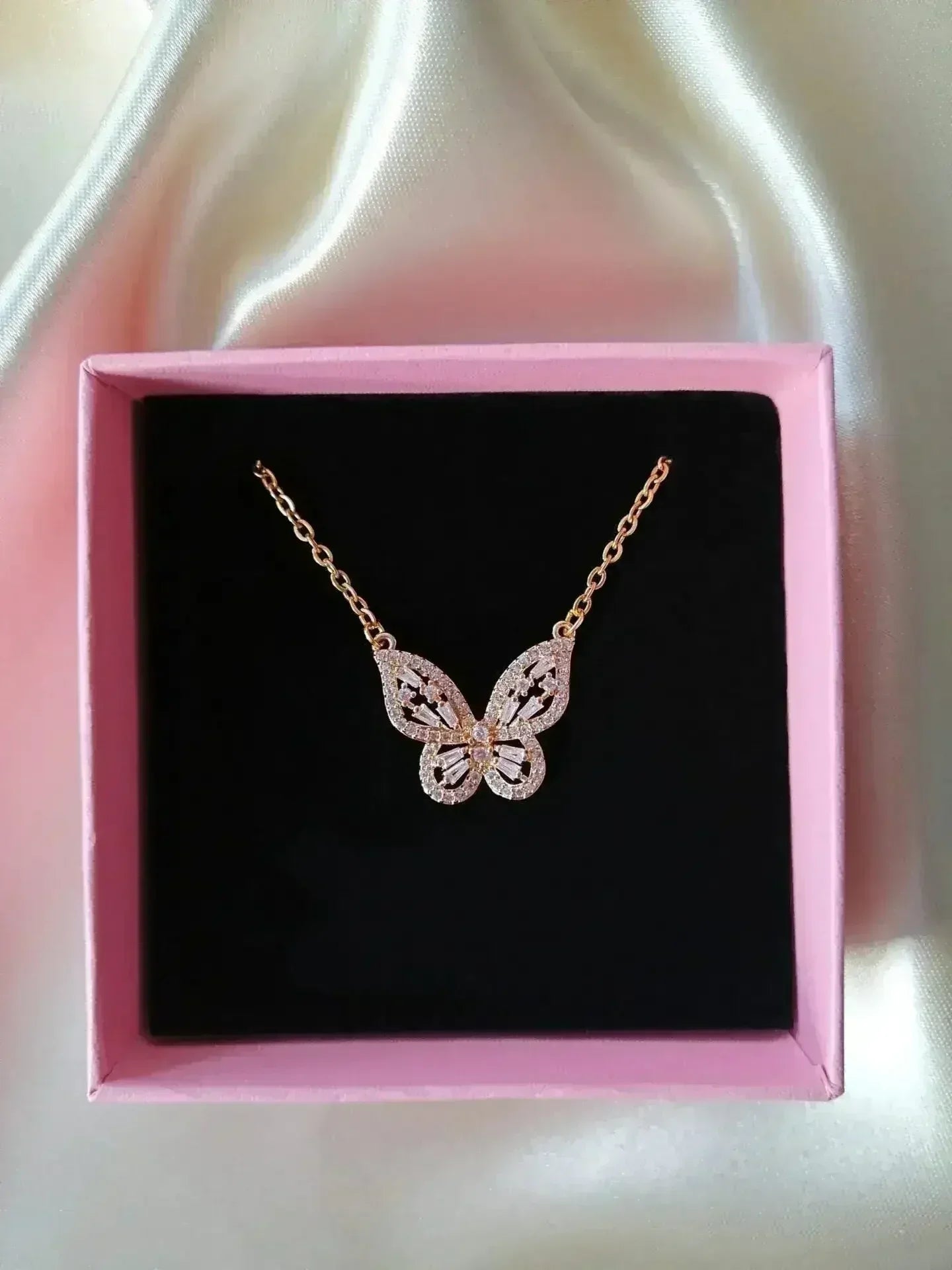 24K Butterfly Pendant Necklace - Femstylo