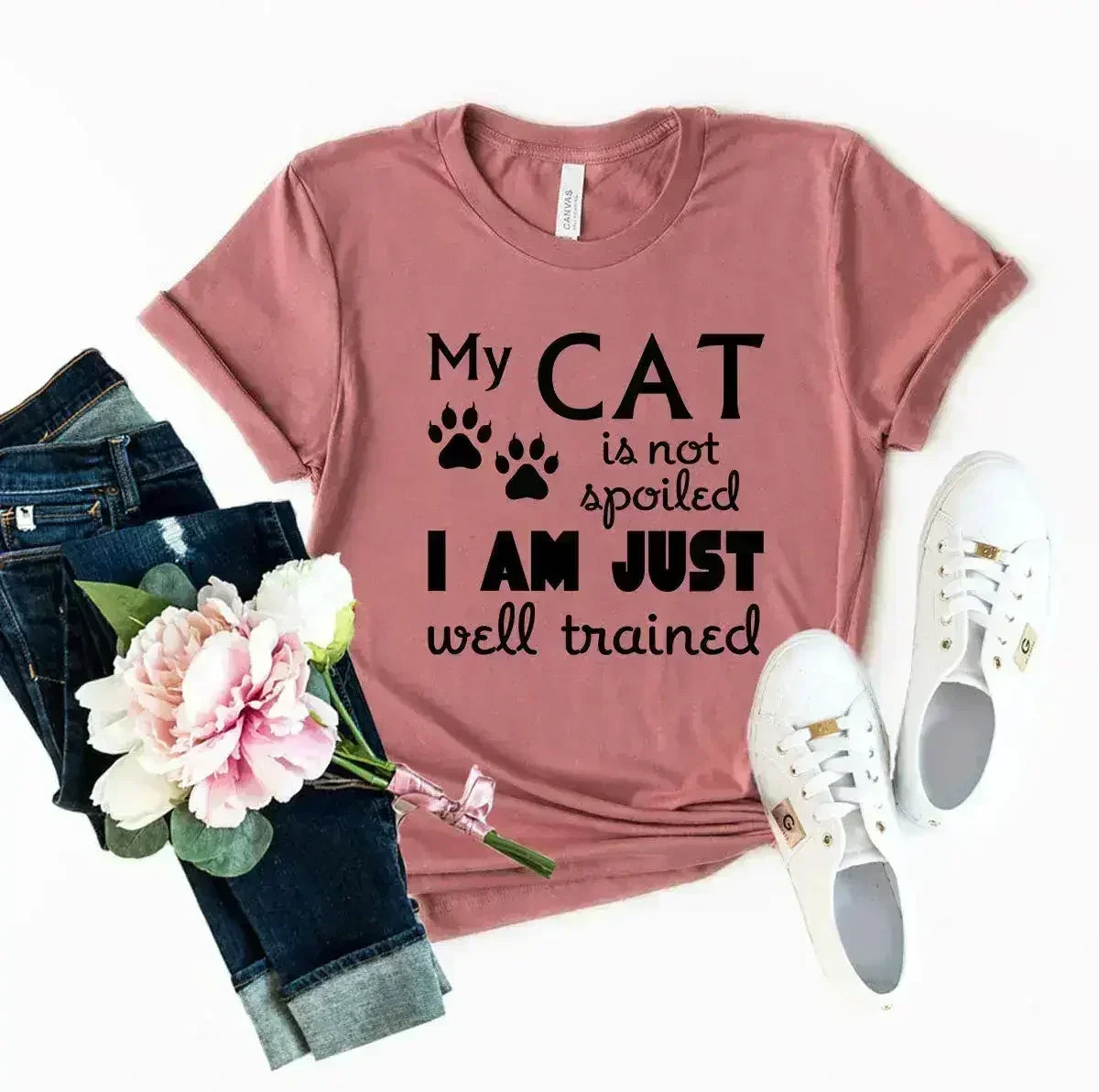 DT0175 My Cat Is Not Spoiled Shirt - Femstylo
