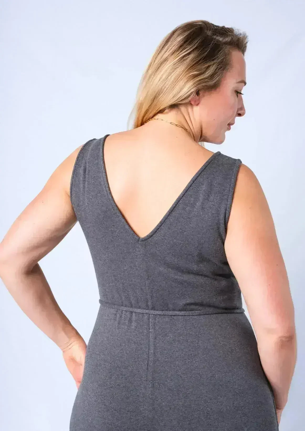 Axty V-Neck Jumpsuit - Versatile Cotton Romper | Femstylo - Femstylo