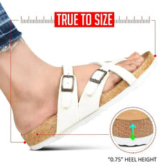 Aerothotic Celestis Women's Soft Footbed Strappy Slide Sandals - Femstylo