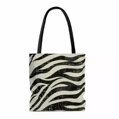 Double-Sided Zebra Print Beach Tote Bag - Medium | Femstylo - Femstylo
