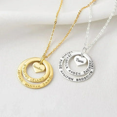 Grandma Jewelry, Grandmother Necklace with Names, Custom Grandma Gift - Femstylo