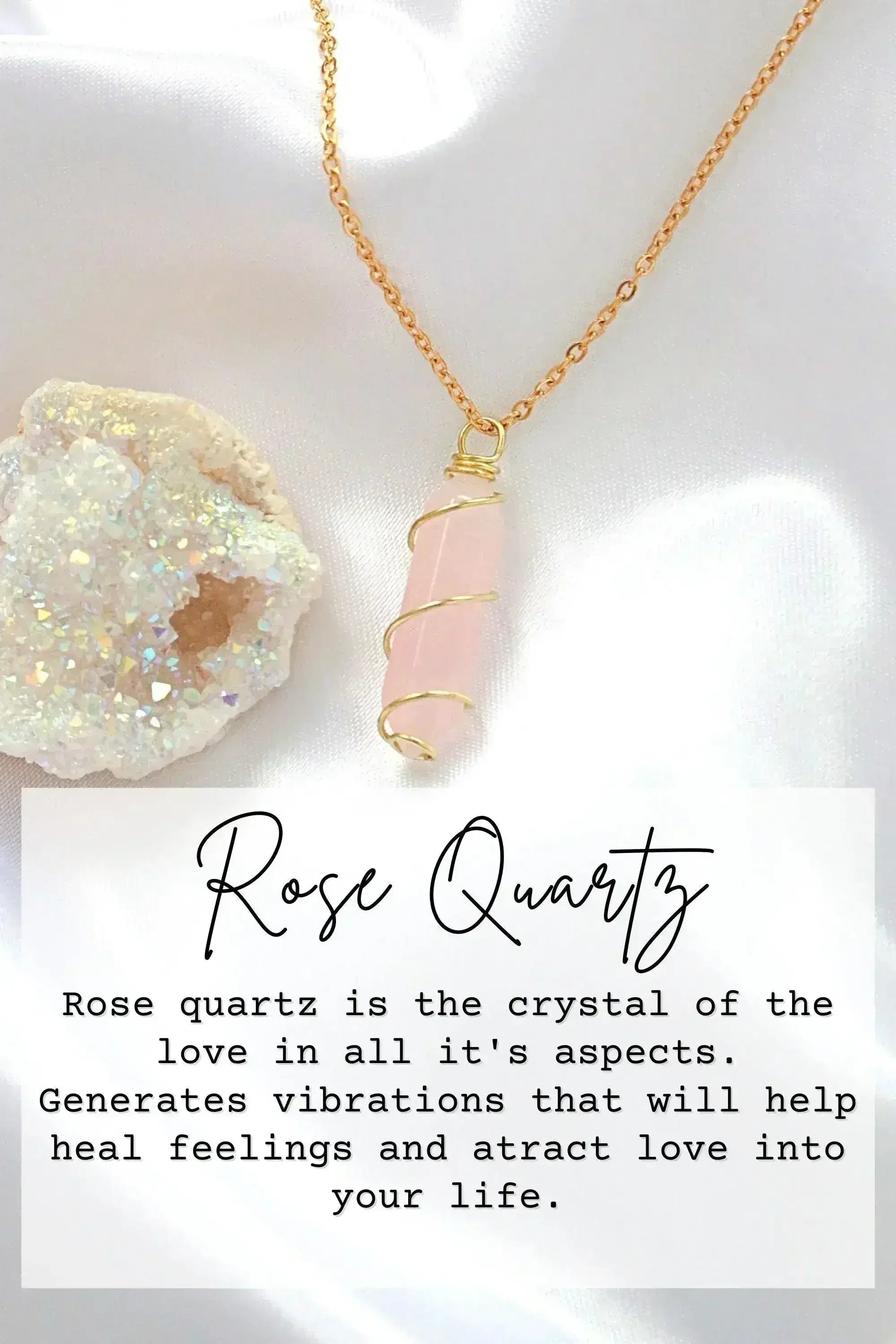 18K Double Ended Natural Healing Crystals Hand Wired Necklace - Femstylo