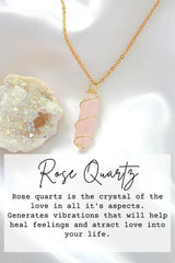 18K Double Ended Natural Healing Crystals Hand Wired Necklace - Femstylo