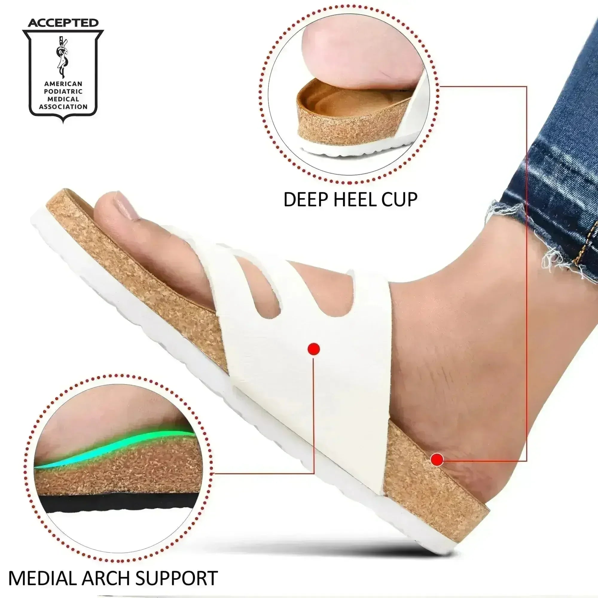 Aerothotic Celestis Women's Soft Footbed Strappy Slide Sandals - Femstylo