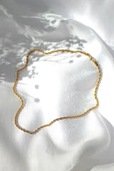 24 Karats Twisted Rope Chain Necklace - Femstylo